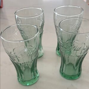 Coca Cola Classic Green Glass Set